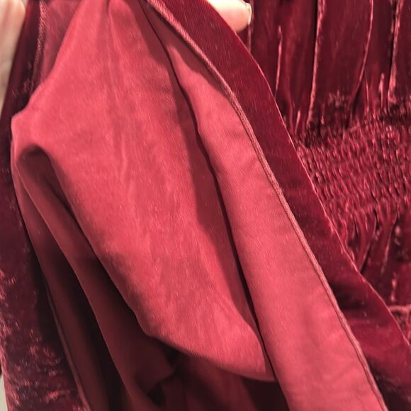 Ella Moss Red (cranberry) Velvet Dress, Size Medium - Picture 9 of 11